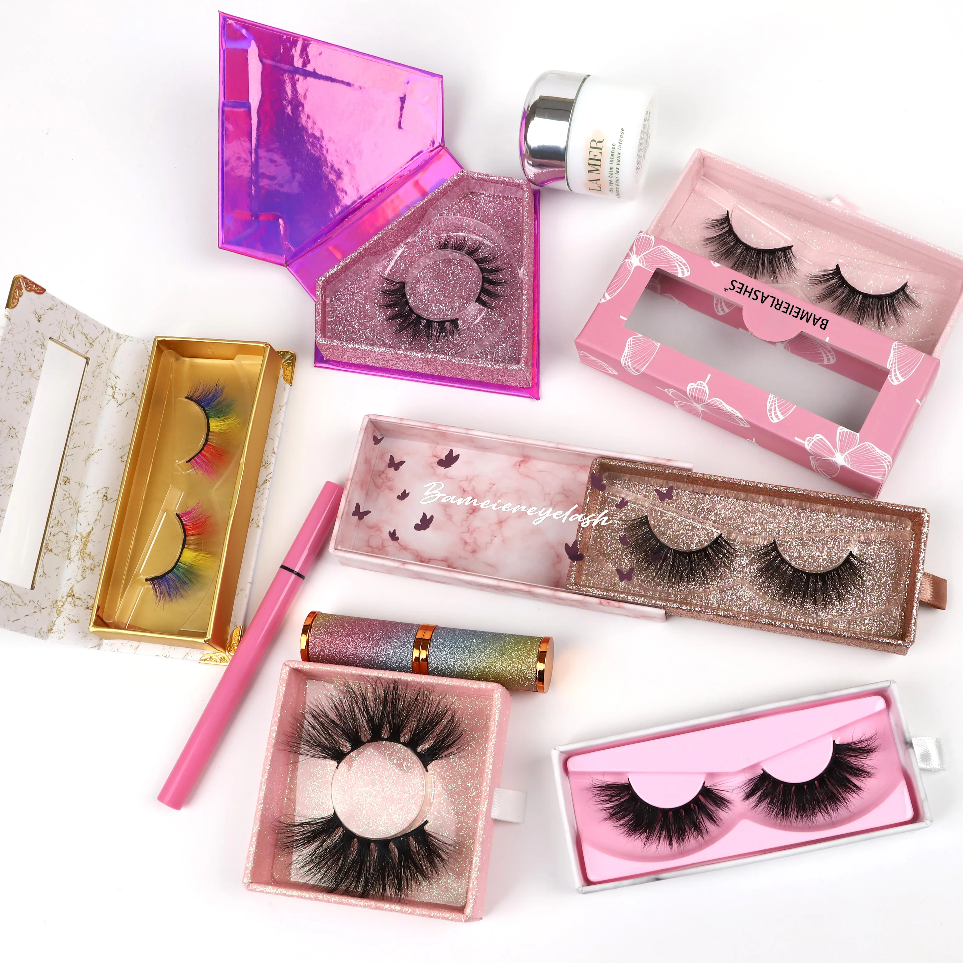 

Create your own brand mink eyelash bulk 3d mink 25mm eyelashes vendor 100% mink eyelash