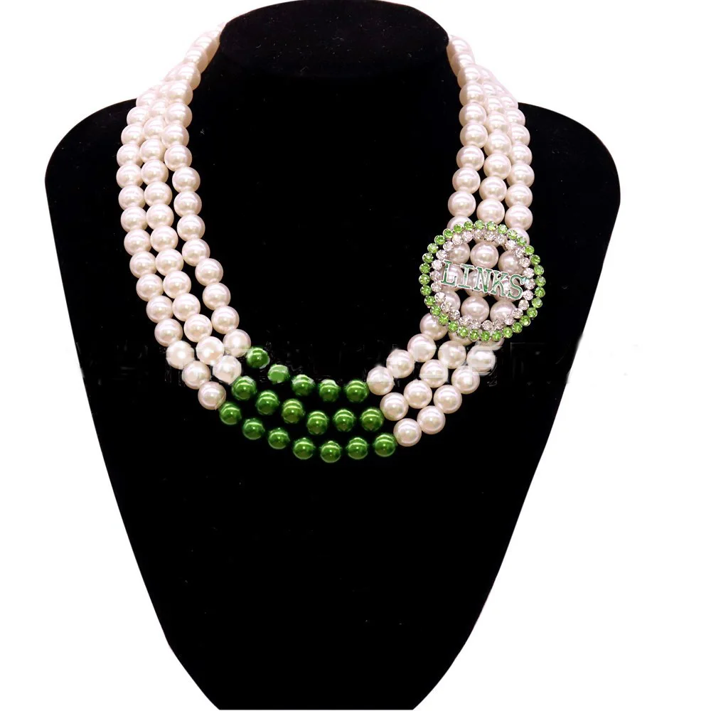 

LINKS Greek Sorority Pearl Necklace for Ladies / New Design The Links Incorporated Necklace /Jewellery for The Links