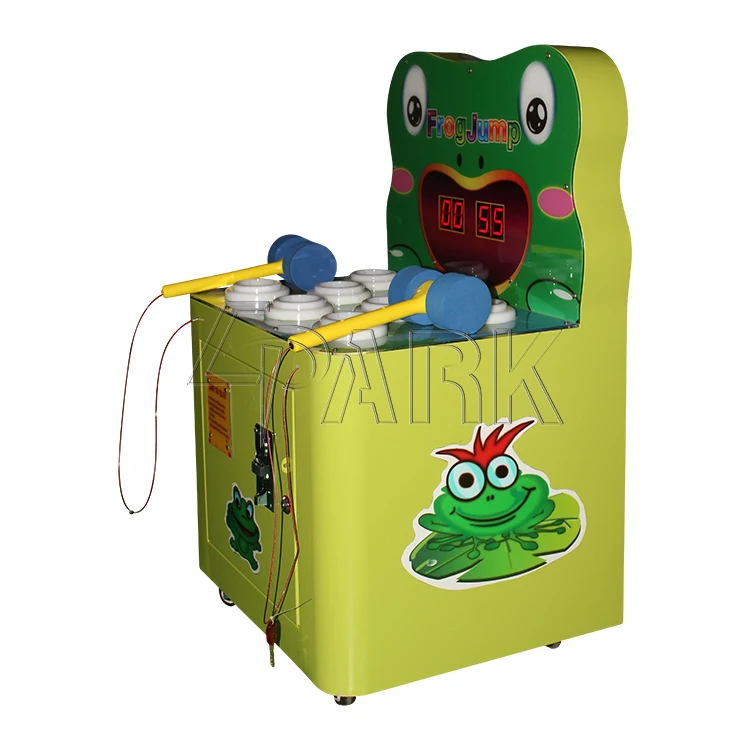 

New Arrival High Profit Hitting Coin hammer Crazy Hammer frog kids jump Children Ticket Arcade Amusement Game Machine