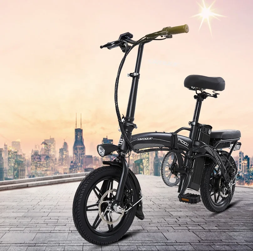 Electric Bicycle 14inch Steel Frame Single Speed Folding Electric Car