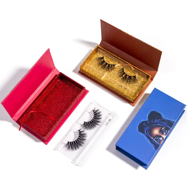 

New Arrival Customized Lash Boxes 3D Mink False Eyelashes With Private Label Box, Black