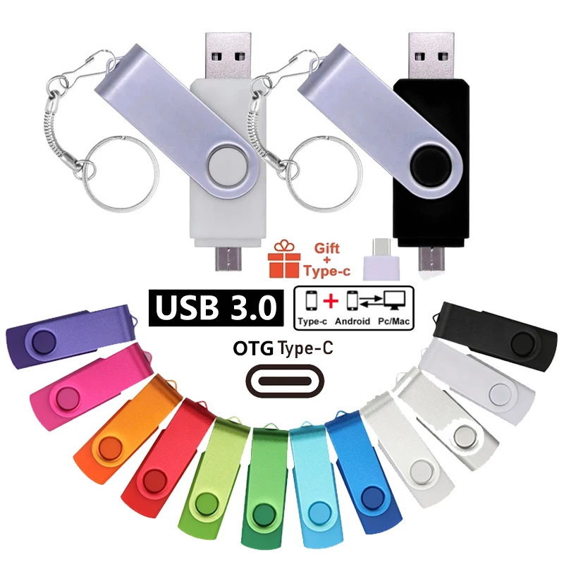 

Suppliers Custom Multifunctional 3In 1 Universal Metal Otg Swivel Usb Flash Drive 2Gb 4Gb 64Gb 128Gb Type C 2 In 1 Memory Stick