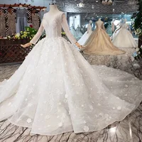 

Jancember HTL231 Luxury crystal beaded wedding dress big long train wedding gown