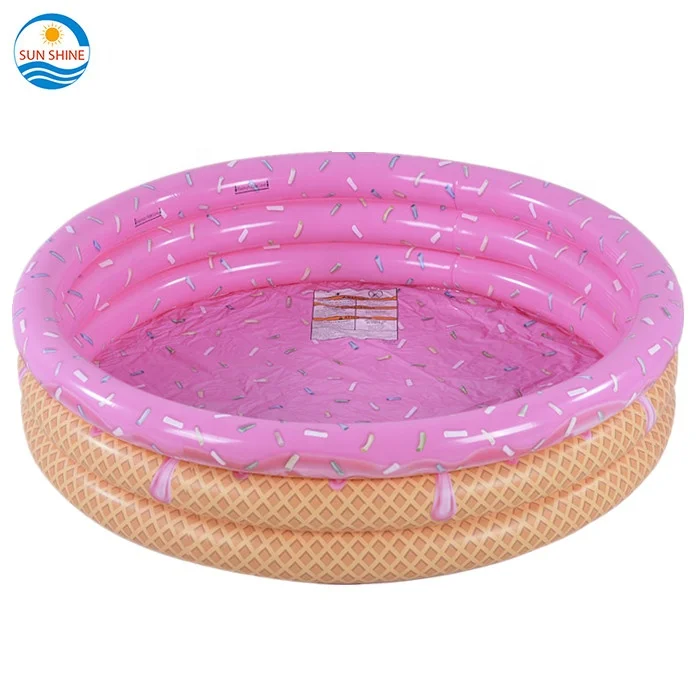 

3-ring hamburger garden inflatable kids swimming pool paddling pool