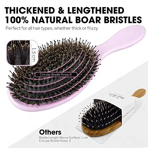 Best Boar And Nylon Bristle Hair Brush Set For Long,Thick,Curly,Dry