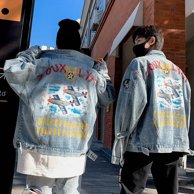 

New design blue oversized women jeans with CE certificate fur jean jackets