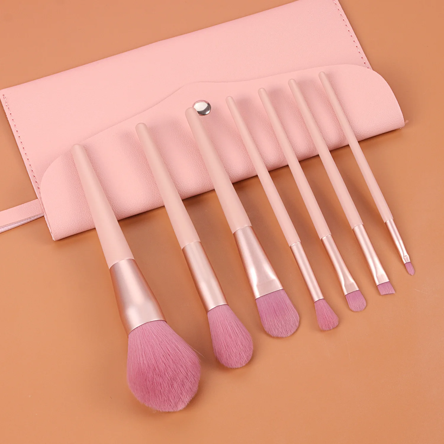 

Bling eyebrow brush private label wooden cheap wholesale vegan makeup brush set Take custom logo photos for free