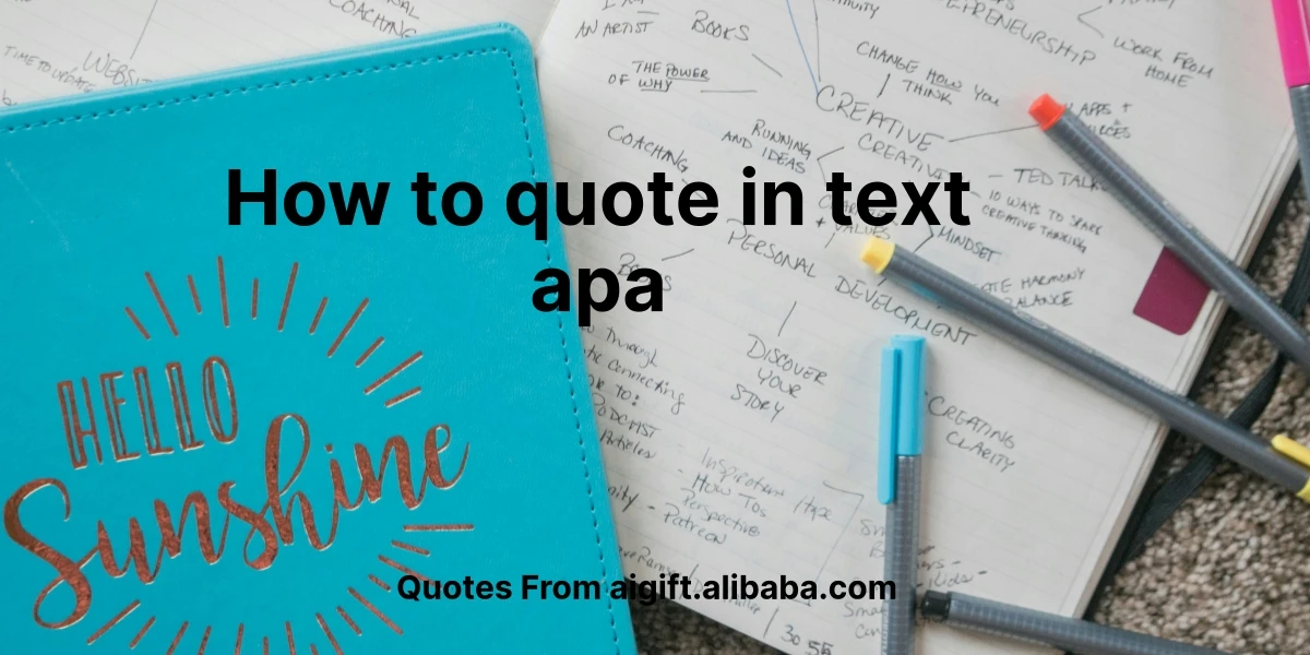 how to quote in text apa