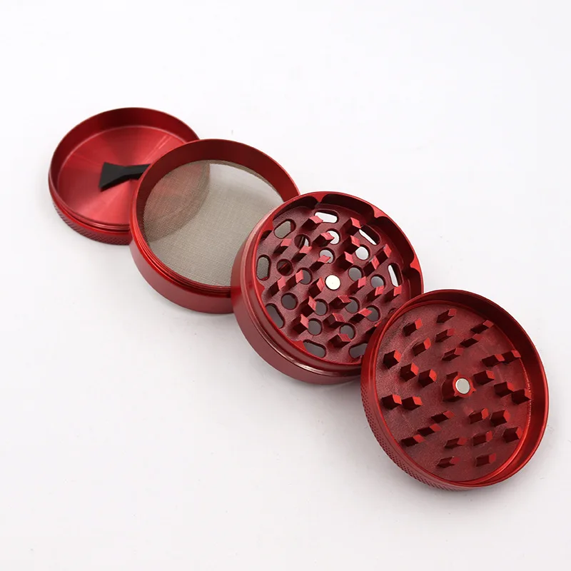 

Custom Logo Zinc Alloy 4 Parts Weed Grinder Promotional Silver Color Herb Grinder, As pictures