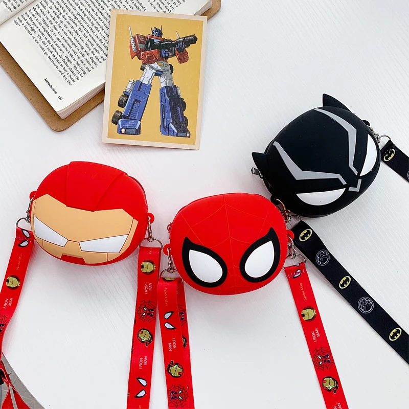 

Marvel Design Silicone Coin Purse Cartoon Iron Man Black Panther Mini Handbag The Avengers Key Card Holder Chic Wallet Wholesale