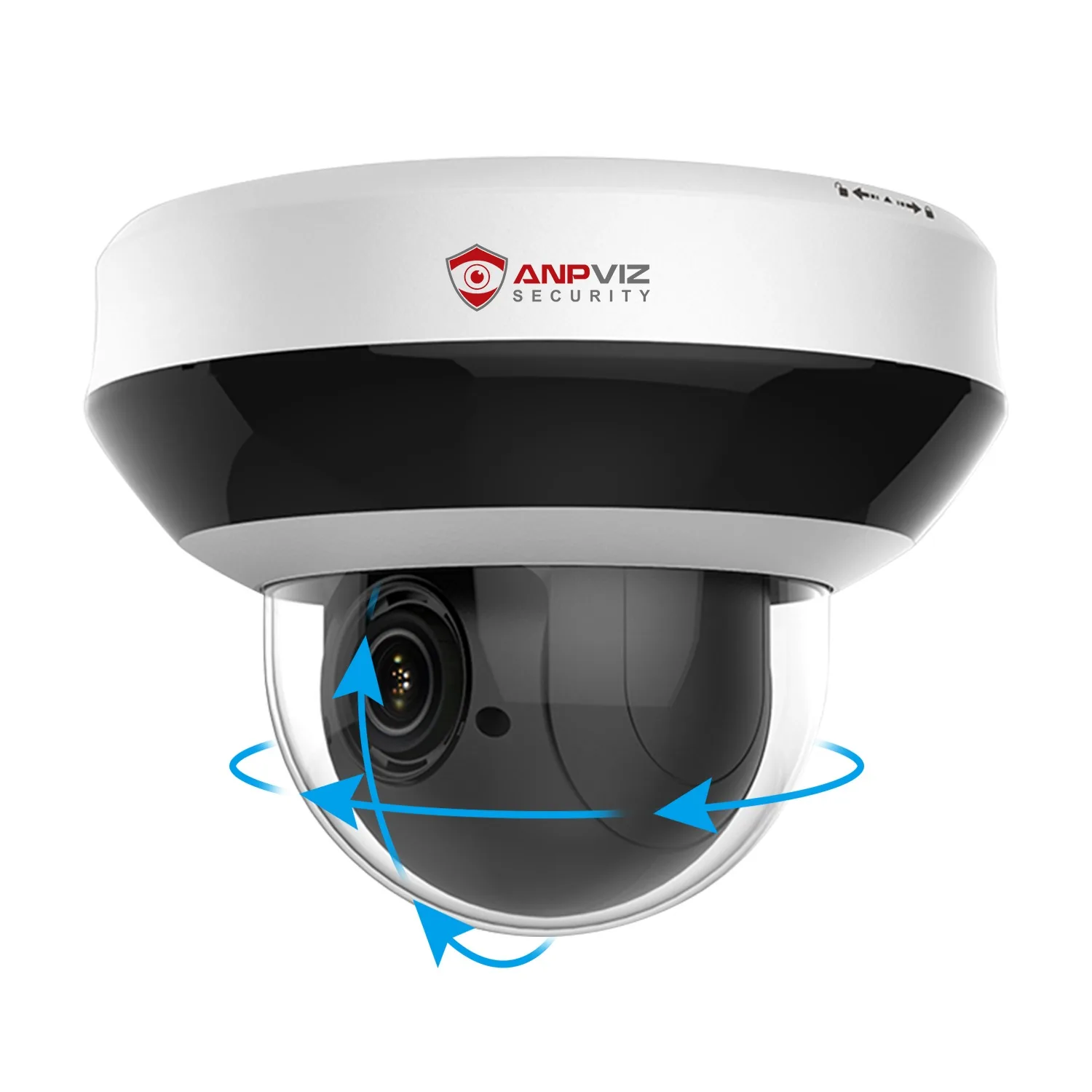 ANPVIZ 4MP POE Camera CCTV 4X Optical Zoom H.265+ IP66 WDR Built in mic and SD Card slot Motion Detection mini PTZ IP Camera