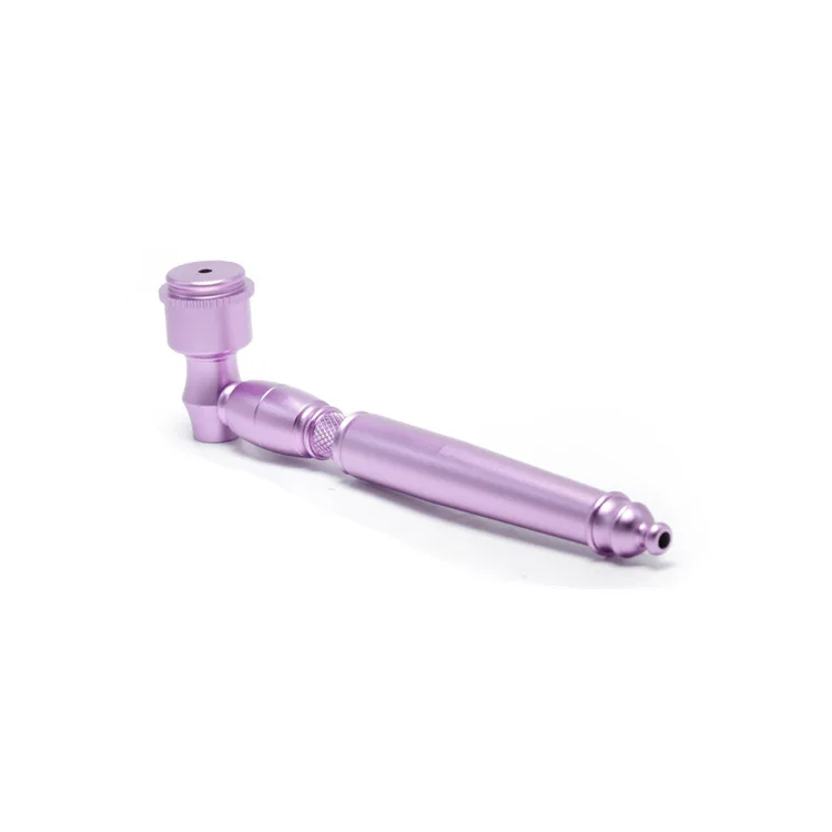 

New arrival Retro design long 145MM aluminum alloy metal pipes bag pipe smoke tobacco hand pipes, Mix
