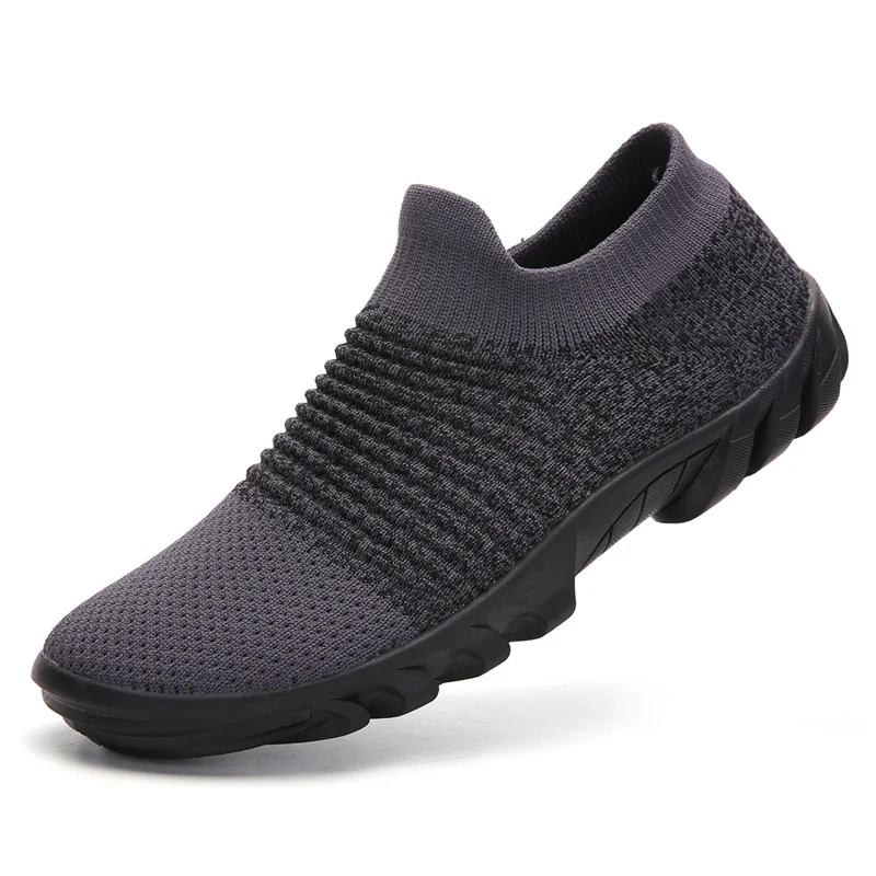 

Black and grey mens or womens sock shoes Walking style shoes for men or women