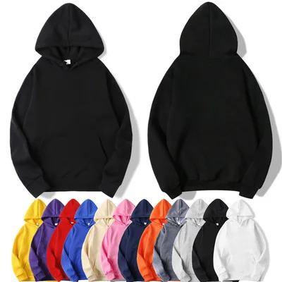 

Custom casual streetwear loose fit fleece 100% polyester plain hoodies unisex