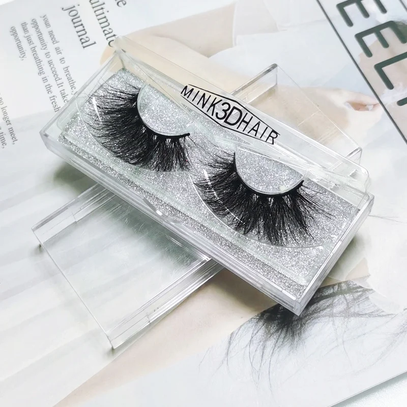 

Fake Eyelash Cruelty Free 3D Mink Eyelashes Wholesale 25mm Handmade 3D 5D Fluffy Mink Strip Eyelashes