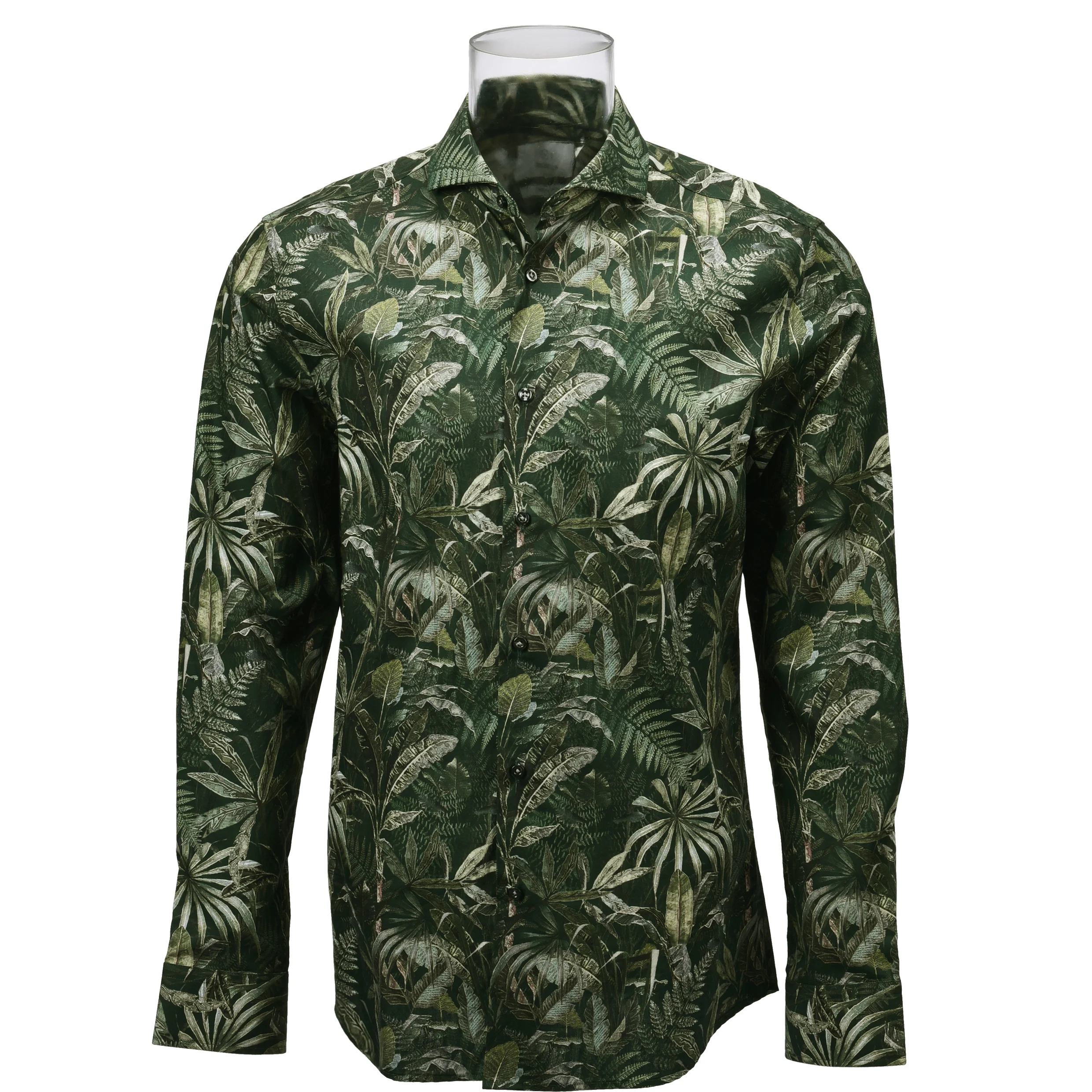 

Hot Sale Wild Tribal Printed Shirt for Men 100% Cotton Rainforest Jungle Digital Print Men's Shirt