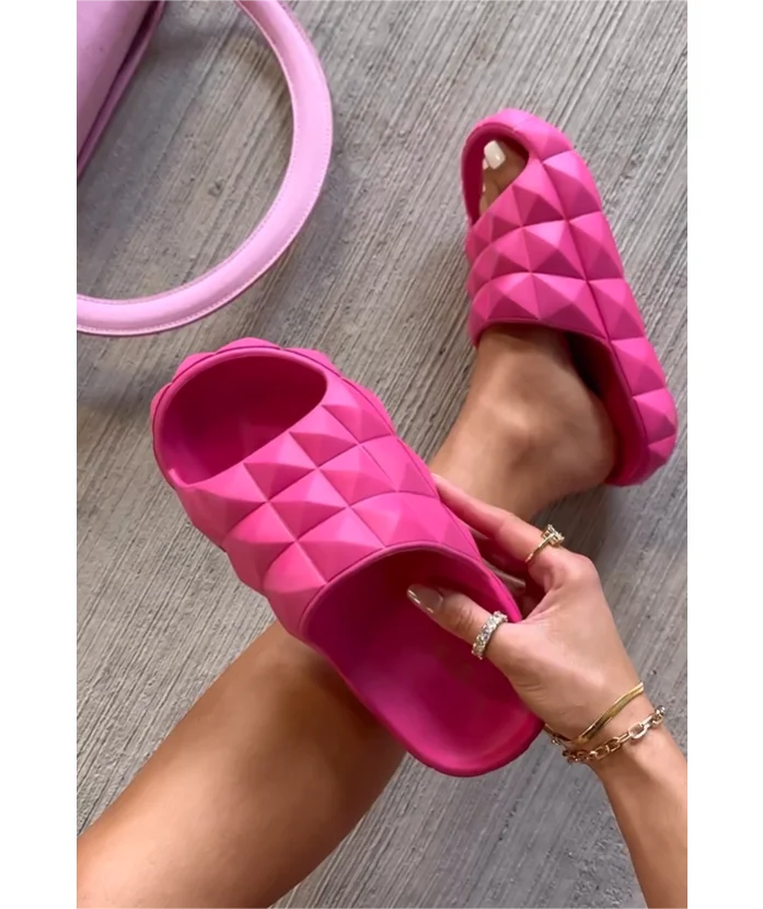 

BUSY GIRL QY4534 2023 New Arrivals Shoes Fashion Platform Wholesale Woman Slides Footwear EVA Sandals Foam Women Slides Slippers