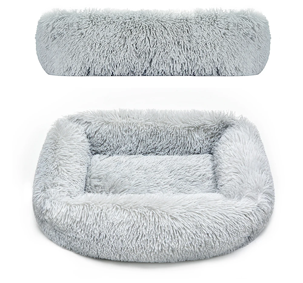 

Pet Dog Bed Basket Square Cat Nest Hondenmand Soft Winter Warm Sleeping Mat House for Small Medium Large Dogs Cat House, 14 colors