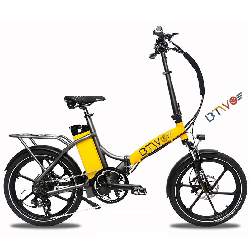 

2020 New Design 36V500W E-bike 20 Inch Cheap Bike Folding Electric Bicycle pedal assist foldable ebike bicycle electric bike, Yellow