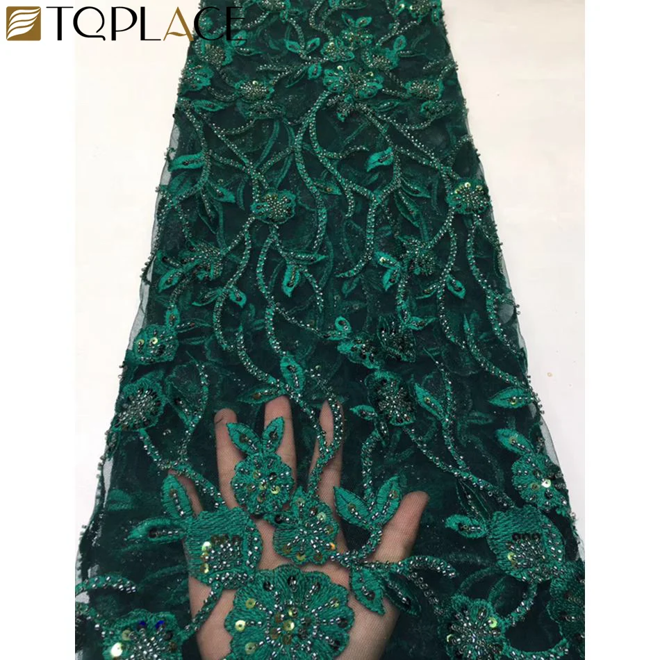 

Green color luxury lace fabric embroidery african french lace with sequins lace beaded fabric for asoei dress, Green,blue,red,light gold,royal blue