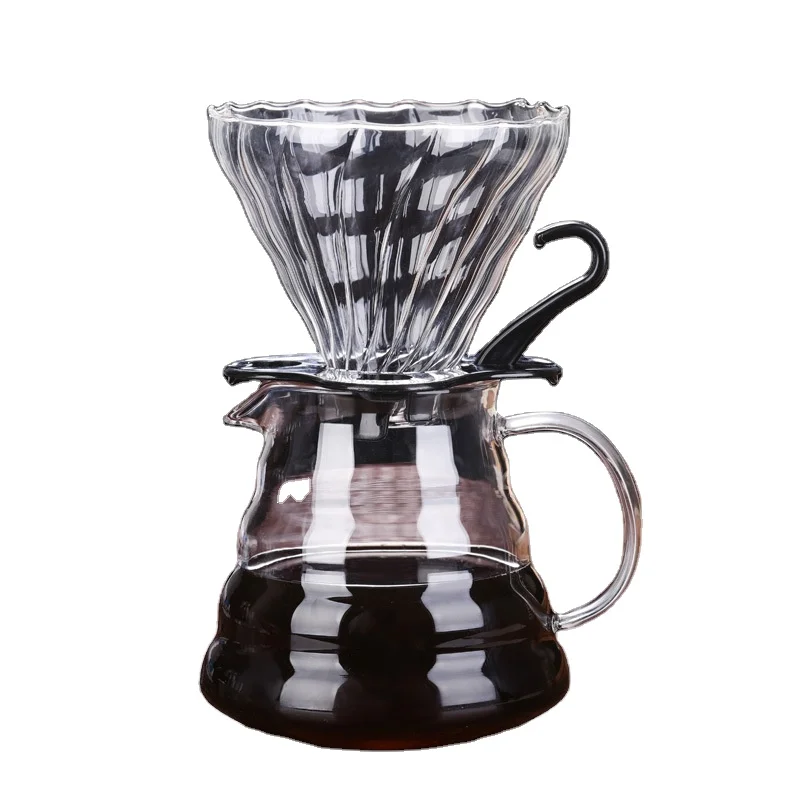 

Glass Coffee Pot Borosilicate Pour Over Coffee Maker with Filter, Transparent color