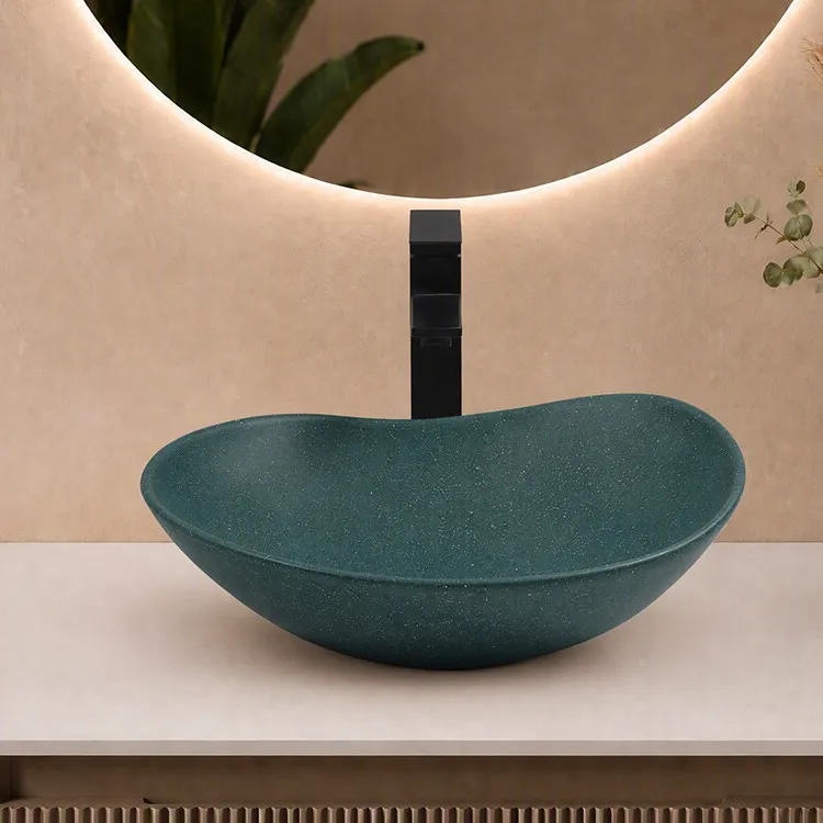 coloured-bathroom-sinks-9845-MT-034D-front-profile-asymmetric-cashew-rim-curved-basin-depth
