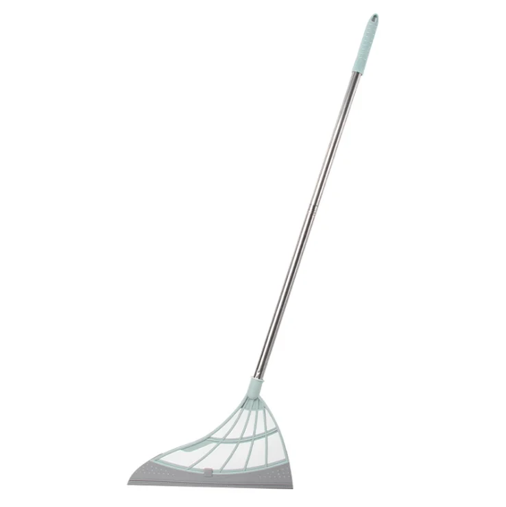 

Sweeping Brush Floor Wiper Squeegee Hand Push Sweeper Rubber Broom Magic Broom for Floor Windows Cleaning Bathroom Accessories, Sky blue