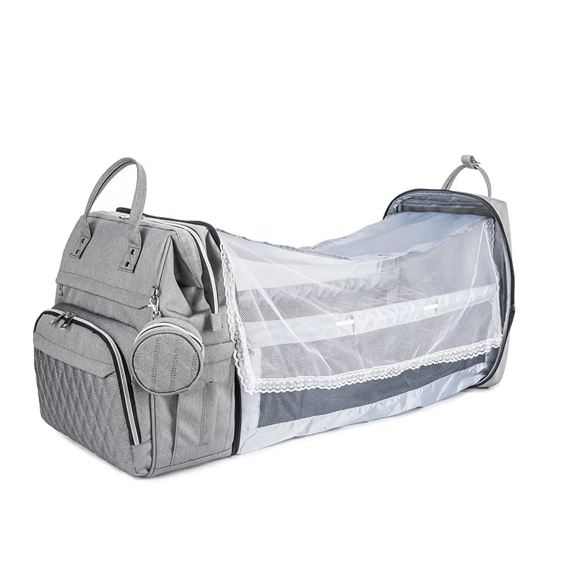 

OEM Customize Logo Custom Folding Foldable Crib Diaper Bag Bed Backpack Baby Sleeping Bag With Bassinet