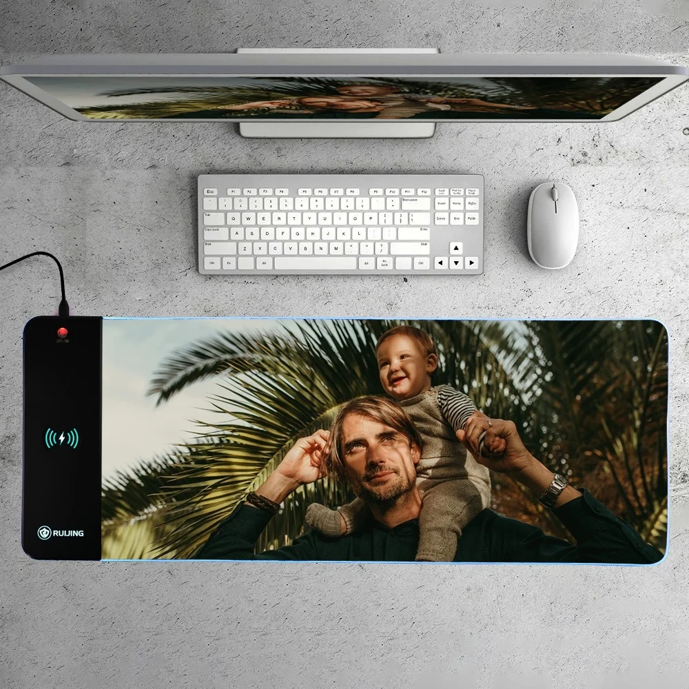 

400*900mm Large Led Mousepad Gamer Rgb Wireless Mouse Pad Charger Mouse Pads With Custom Logo Printed