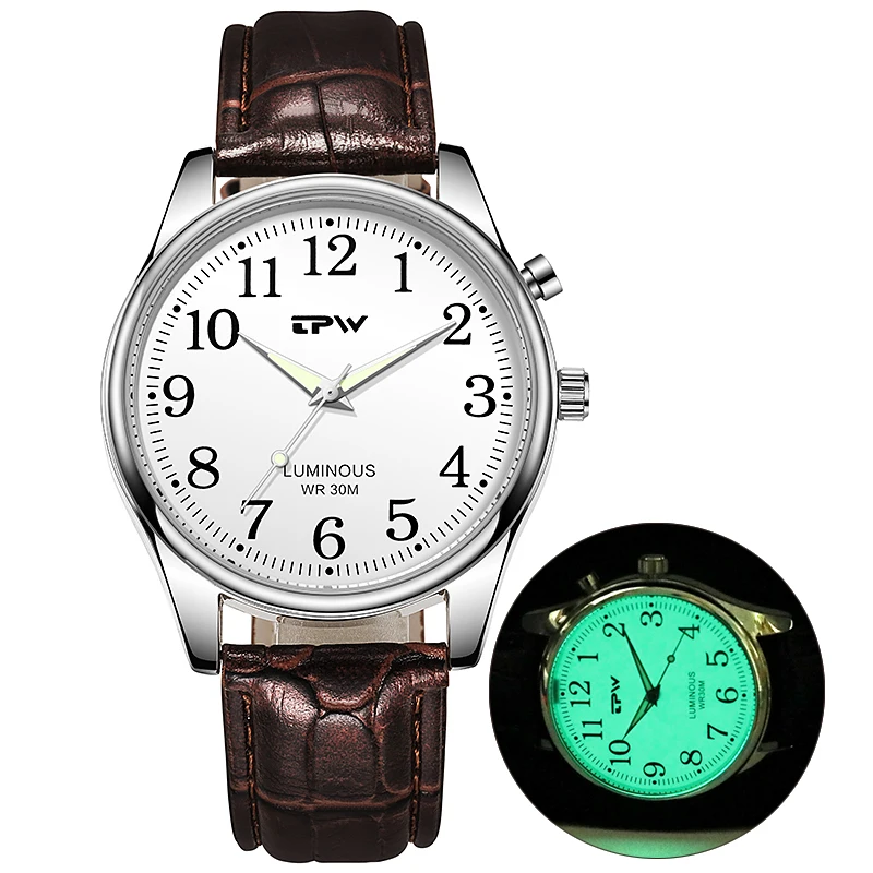 

Full Screen Luminous Mens Outdoor Sport Wristwatch Fashion Leather Stainless Steel Watch For Men