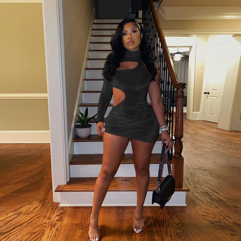 

2021 Hot sexy club cut out bodycon dresses for women