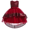 Red Flower Girls Wedding Party Dresses Ball Gown Lovely Baby Girl Toddler Pageant Gowns Dress