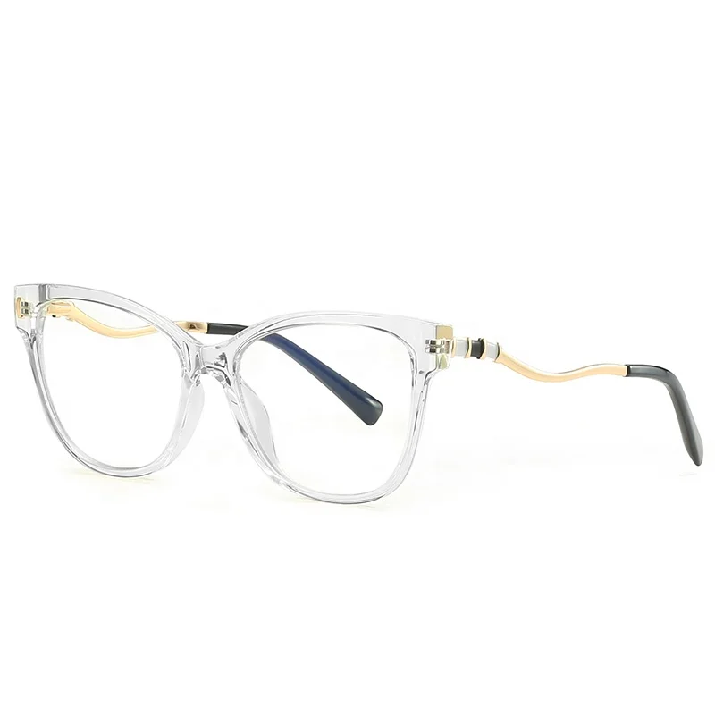 

Cat Eye Eyeglasses Anti-Blue Light Blocking Optical Glasses Acetate+Metal Eyewear for ladies