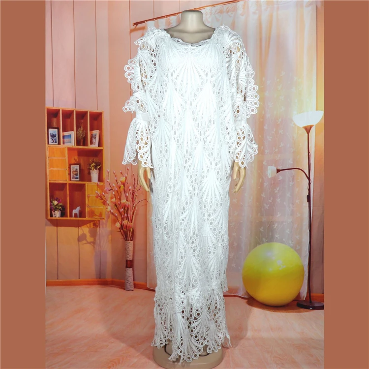 W8868 Islamic African dress water soluble lace fashion long skirt with inner skirt