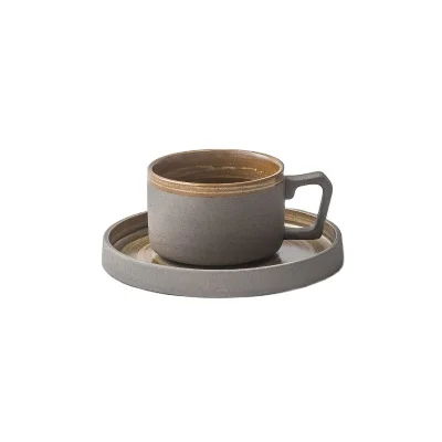 

Factory cheap price hot sell stock ceramic fine pottery color brown coffee mug cup
