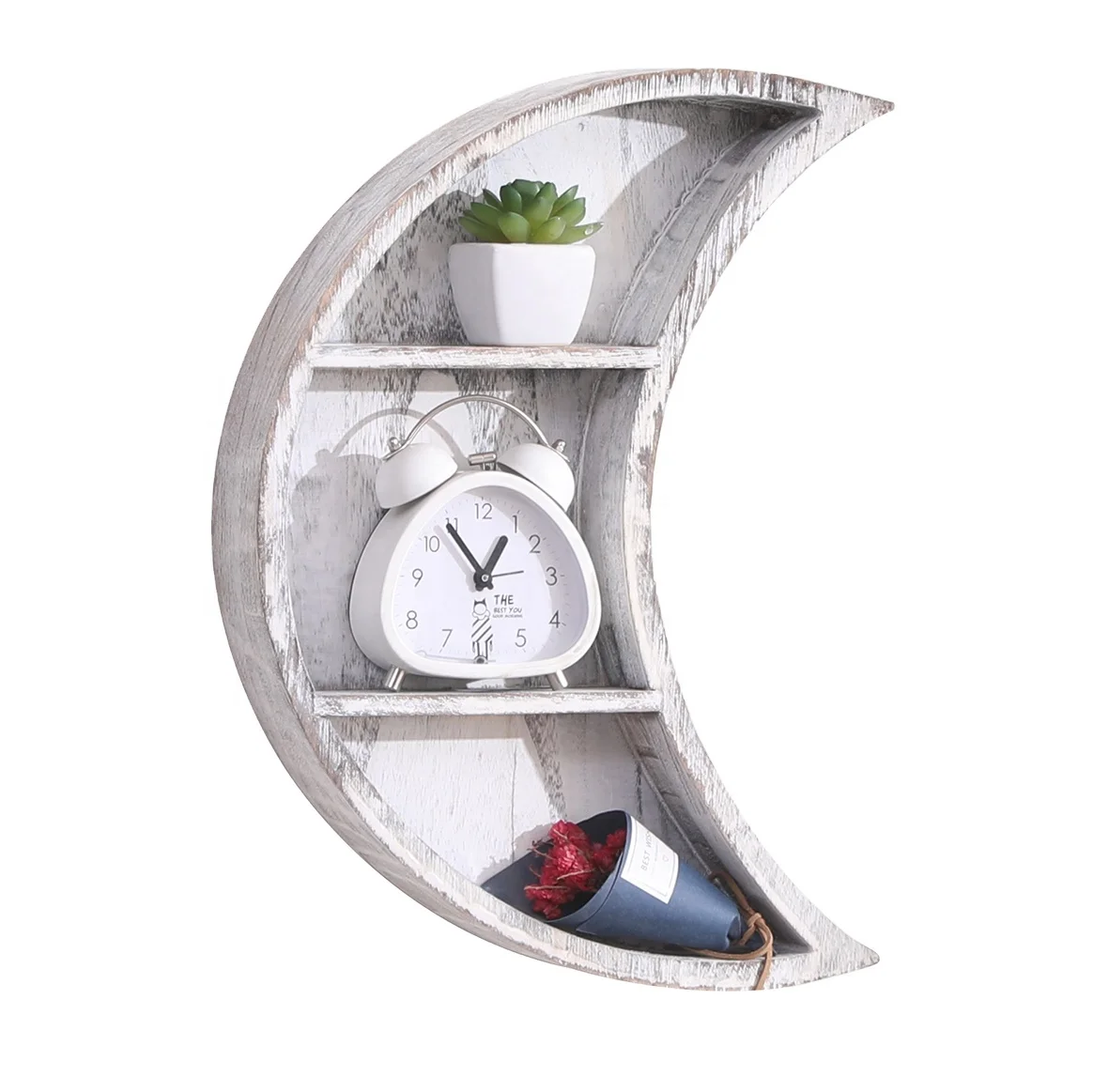 

Floating Wall Shelf Perfect Home Decor moon shelf for living room bed room half moon shelf wall decoration