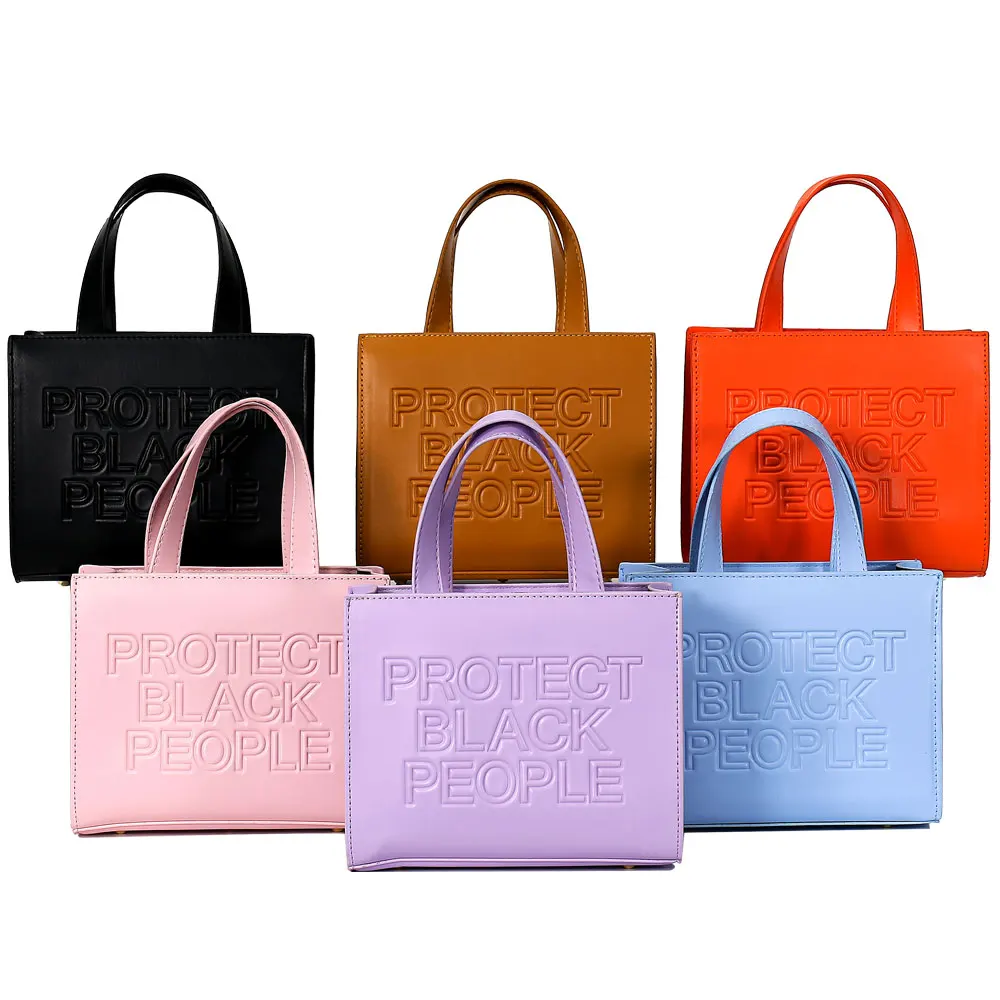 

2022 Trendy Protect Black People Big Bag Leather Custom Purse Women's Tote Bags Shopping Bags Designer Handbags Famous Brands, 7 colors