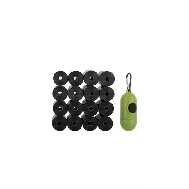 

Factory 16 Rolls Scented Biodegradable Bag Pet Poop Dog Waste Bag Custom Dog Poop Bag Dispenser, Army green