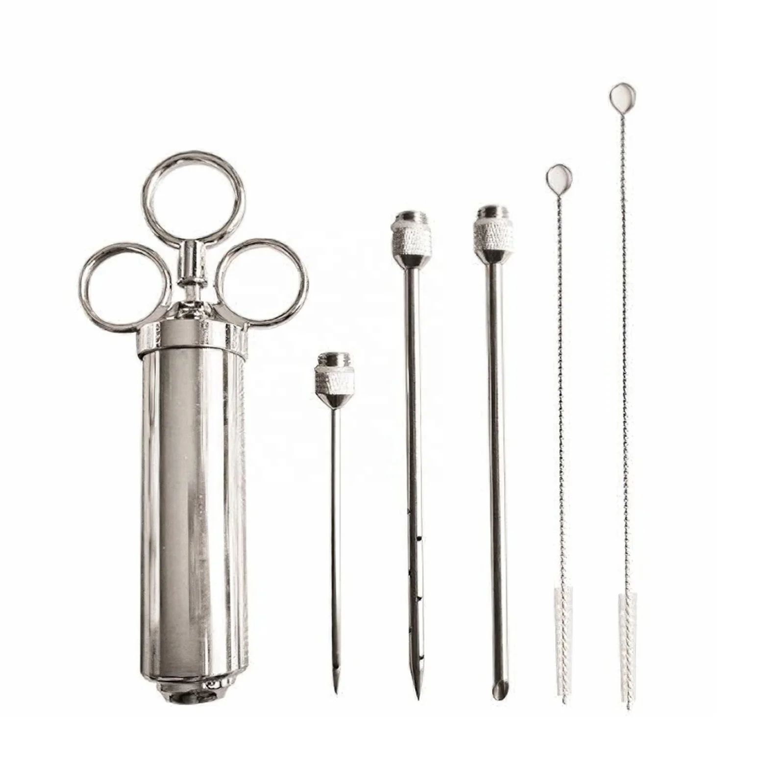 

Stainless Steel Food Meat Injector Flavor Injector Sauce Marinade Syringe For Home Kitchen Restaurant