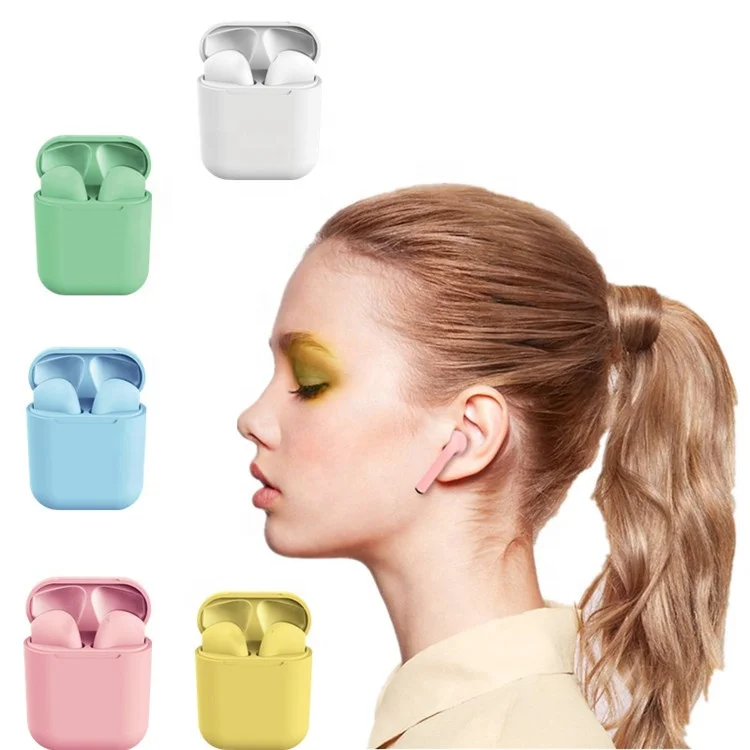 

Inpods12 Touch-Controller Earphone BT 5.0 Macaron Headset Headphone TWS Earphone With charging Box Wireless Earphones For Iphone, 8 colors