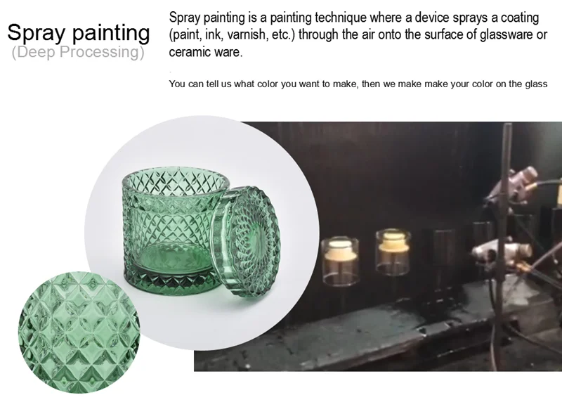 green glass candle jar
