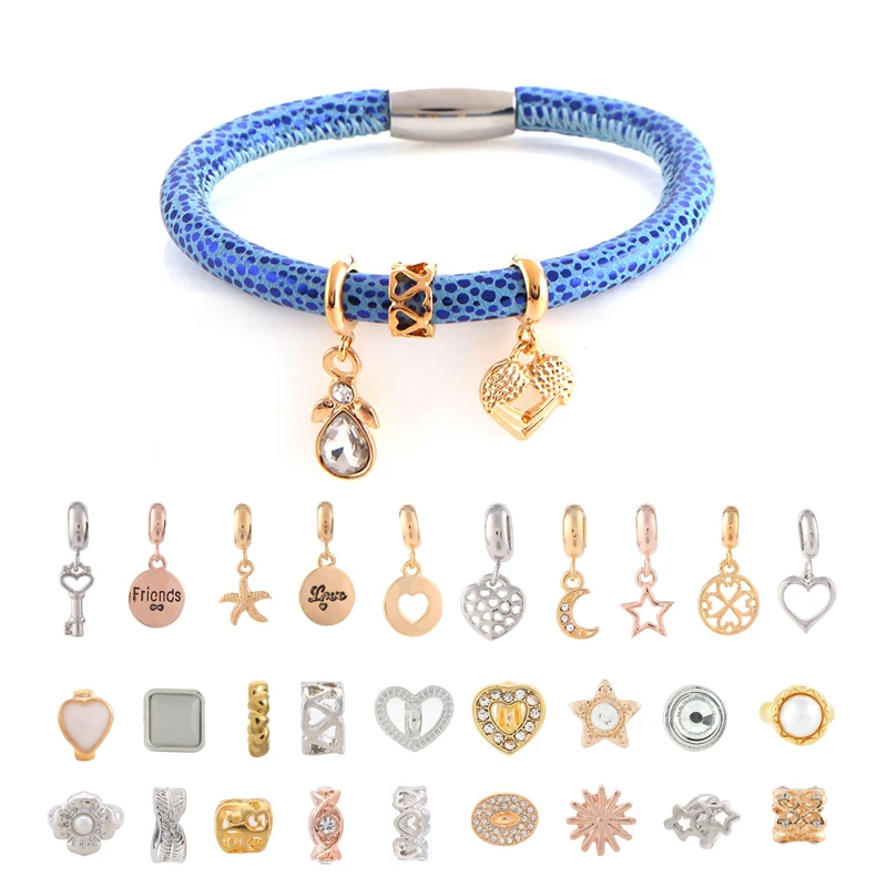 

Promotion Stock Random Accessory Nappa Leather Women Charm Bracelet