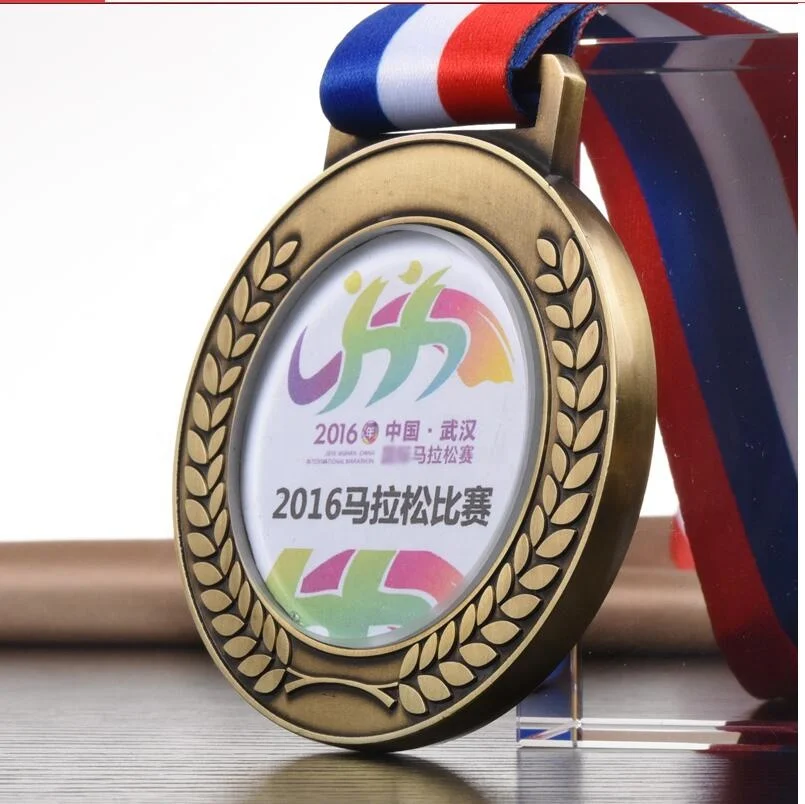 Promotion cheap high quality custom zinc alloy Metal Marathon Running Gold Sports Medal