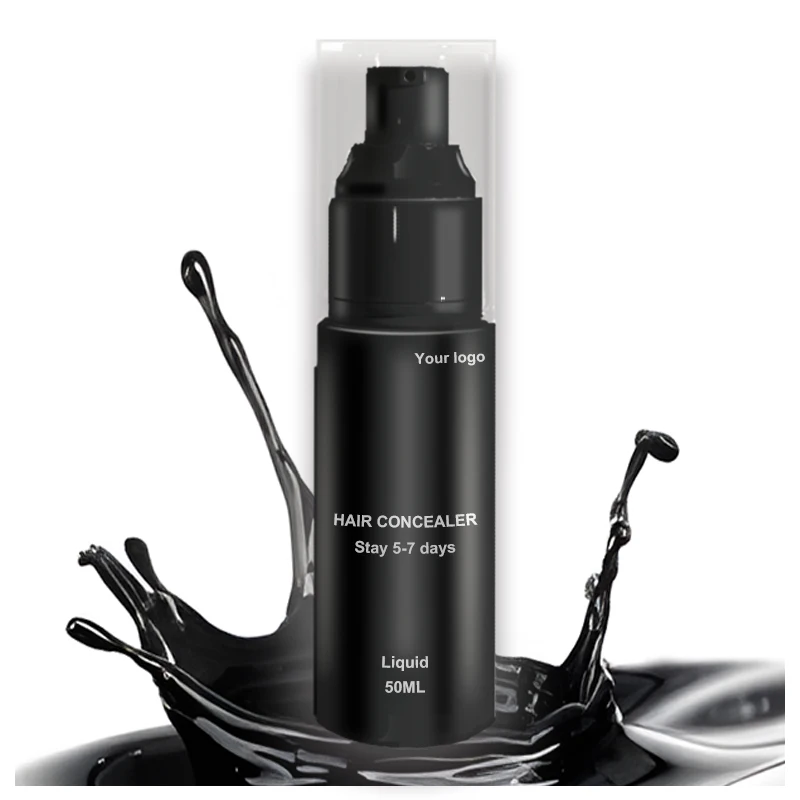 OEM 50ml Women Hair Loss Cover Mens Hair Concealer Liquid Last 5-15 Days Beautify Bread Hair Root Dye Color Barbershop Black