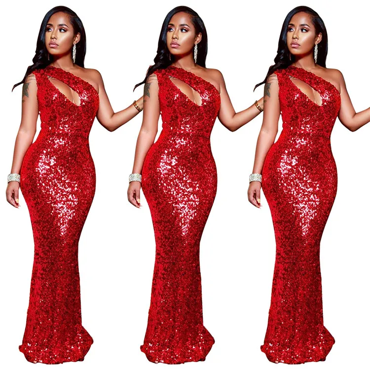 

YQ996 free shipping Wholesale occasion sexy sequin pronm red gold evening dresses, As shown