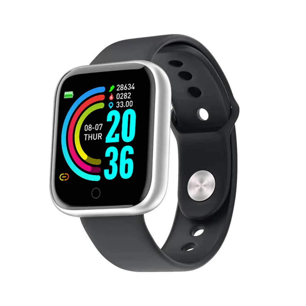 

Hot selling reloj intelligent health smart watch y68 health fitness tracker smart wristband y68 d20 smartwatch, White black sliver pink