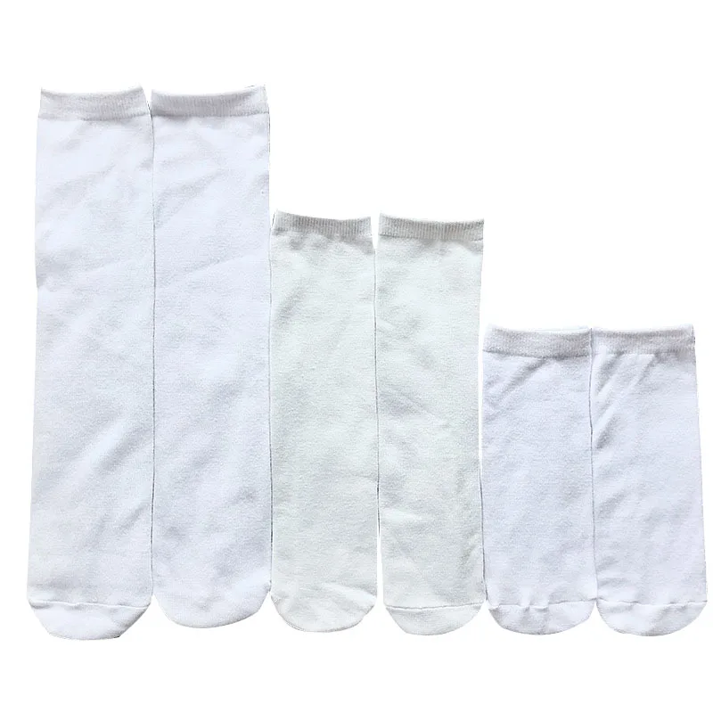 

wholesale White Black custom printed bulk sublimation blank socks, Mixed color