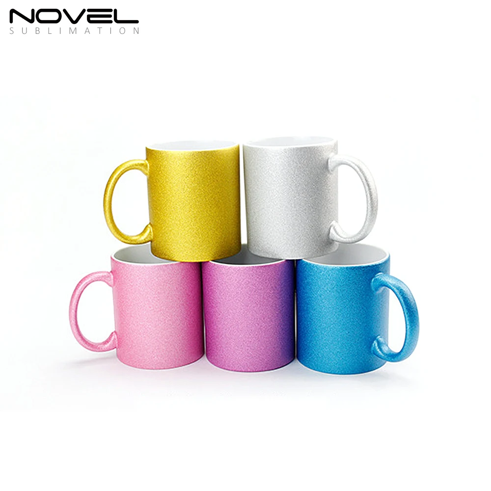 

11OZ pearl electroplated colorful sublimation coffee mug, Gd/sl/pk