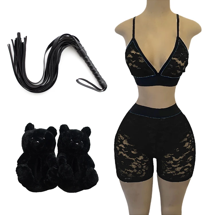 

Hot Sale Women Sleepwear 2 Pieces Set Women Ribbed Crop Matching Sets Outfits Two Pieces Women Shorts set