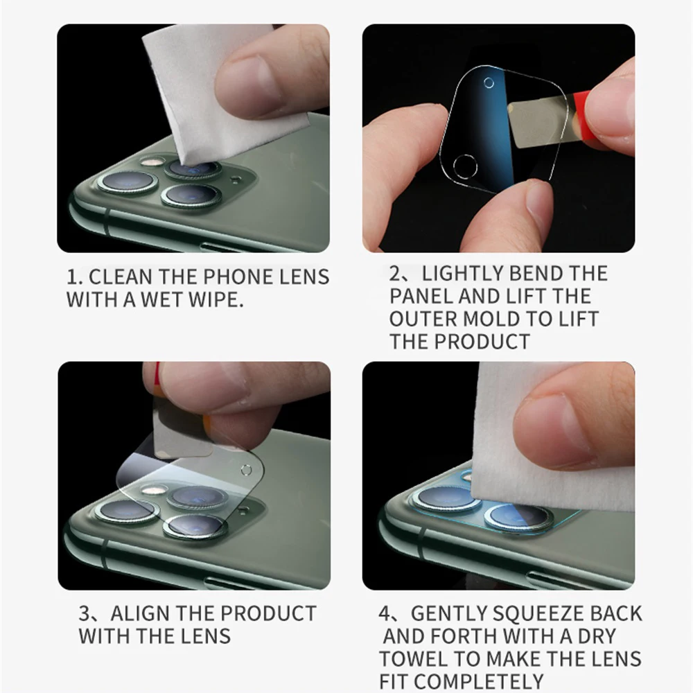 
Wholesale For iphone 12 Mobile Phone Tempered Glass Camera Screen Protector for Iphone 11 Pro Camera Lens Protectors with Box 